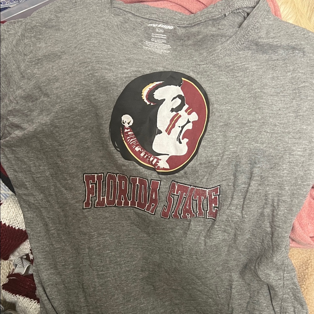 Florida State Graphic Tee - Gray with Garnet Logo Women’s Small
